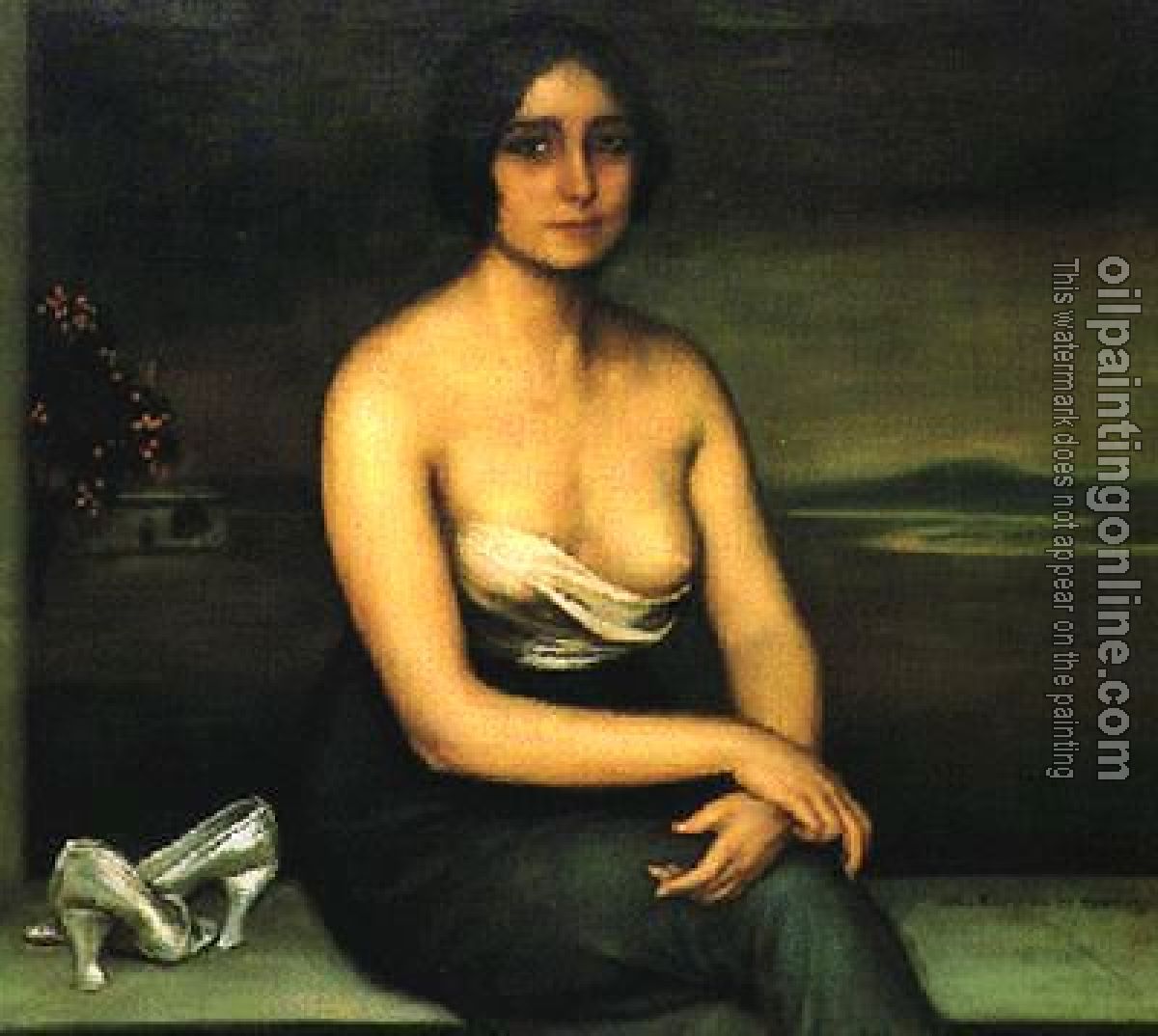 Julio Romero de Torres - Esperando los reyes